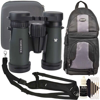 Vortex 10x32 Diamondback HD Binoculars DB-213 with Top Accessories - Image 1 of 4