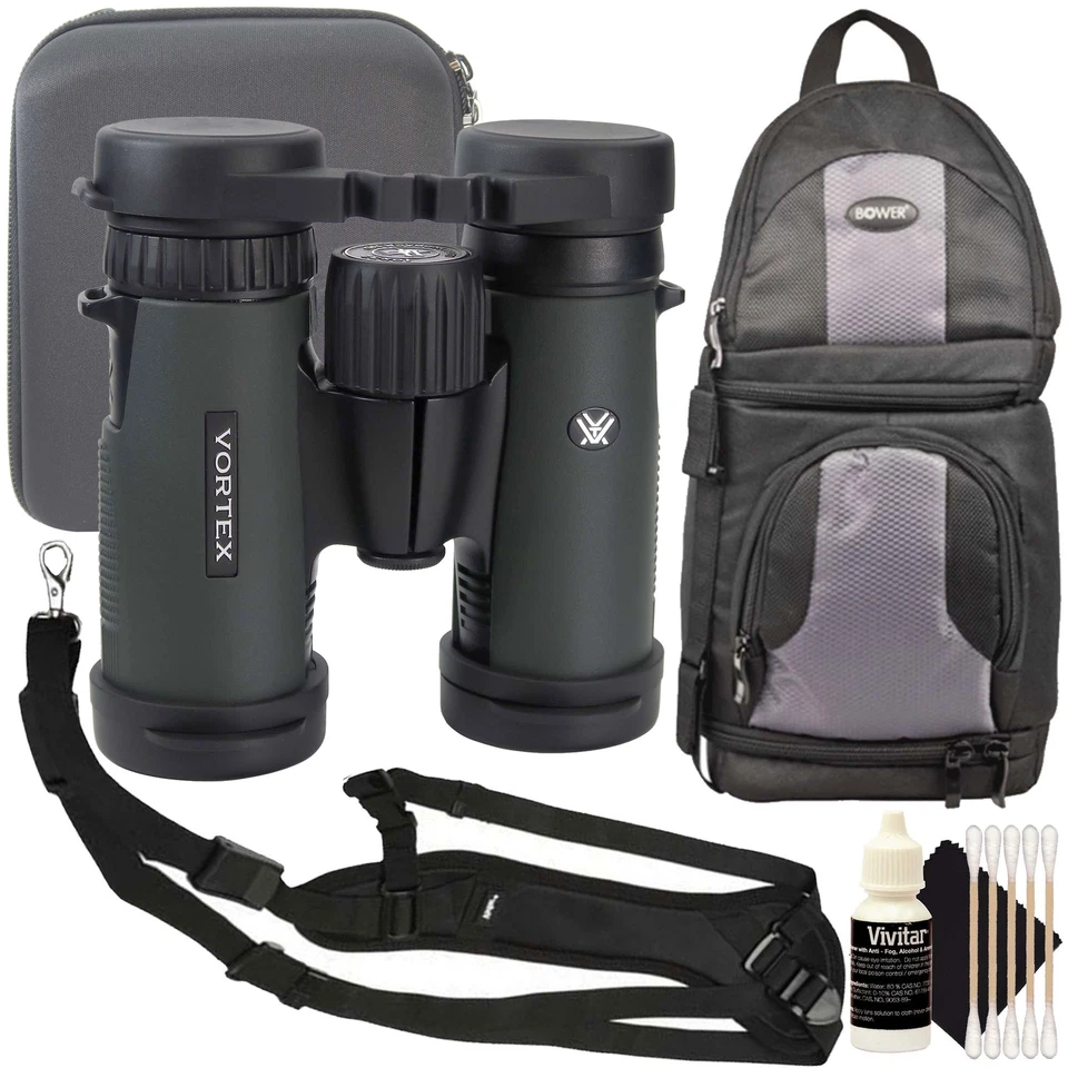 Vortex 10x32 Diamondback HD Binoculars DB-213 with Top Accessories - Image 1 of 4