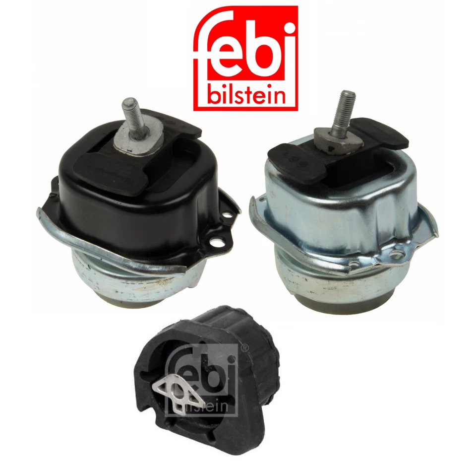 Engine Motor Mount Hydraulic + Transmission Mount 3pcs OE Febi for BMW X5 X6 3.0 - Image 1 of 1