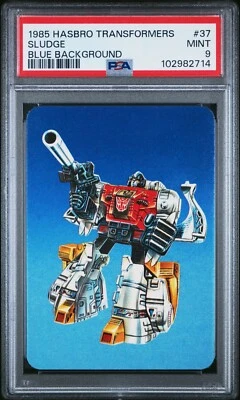 1985 HASBRO TRANSFORMERS #37 Slude blue background DINOBOT PSA 9 (Pop 13) - Image 1 of 2
