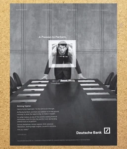 Deutsche Bank Aiming Higher A Passion To Perform - Magazine Print Ads Art 2005 - Picture 1 of 3
