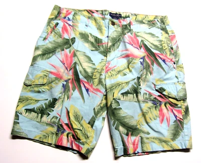 Caribbean Joe Swim Trunks Mens 36 Multicolor Topical Floral Print Board Shorts - Image 1 of 3