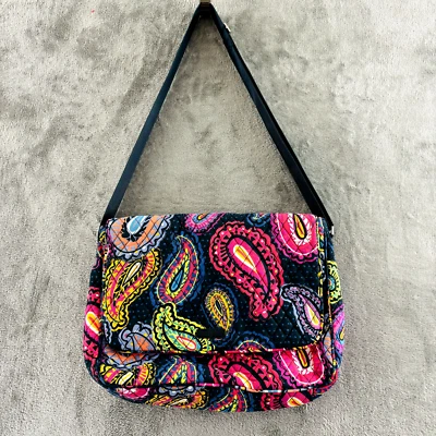 Bolso Mensajero Vera Bradley Crepúsculo Paisley Multicolor Correa Ajustable Laptop Foto 1 de 4