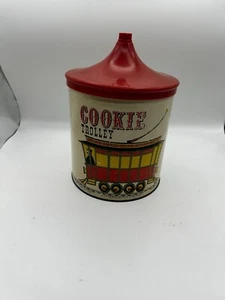 Vintage Ballonoff Cookie Canister Cookie Trolley Metal Tin Container - Picture 1 of 10