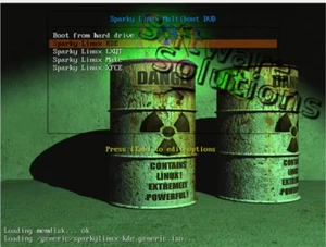 SparkyLinux Multiboot includes all recent versions on a single DVD or USB - Picture 1 of 1