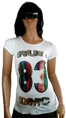 Amplified Official Run DMC 83 1983 80's Hip Hop Rock Star Vintage T-Shirt S 36 - Image 1 of 3