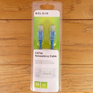 Belkin, CAT5e, Networking Ethernet Cable, RJ45, Male/Male, 14 ft, 4.3 m - Picture 1 of 4