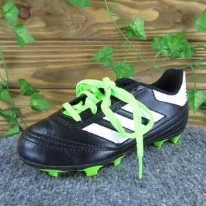 adidas Boys Sneaker Goletto Soccer Sz T 10 Medium Black Synthetic Lace Up - Picture 1 of 6