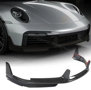 Kit de carrocería alerón labial parachoques delantero Up Dry Carbon para Porsche 911 992 Turbo S 2019 - Imagen 1 de 12