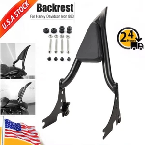 Sissy Bar Passenger Backrest For Harley Sportster XL 883 1200 Forty Eight 04-22 - Picture 1 of 12