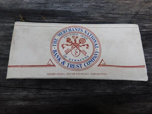 Bolso con cremallera The Merchants National Bank & Trust Co. 10,5" x 5" - Imagen 1 de 4