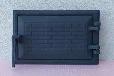 Horno de hierro fundido puerta cortafuegos arcilla pan horno puertas pizza estufa chimenea parrilla Foto 1 de 4