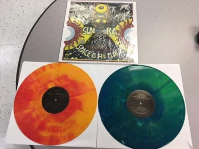 Sun Ra - In Space Is The Place RED/YELLOW & BLUE/GREEN VINYL 2-LP Set (Sealed) - Image 1 of 4