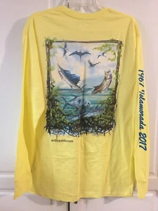 Camiseta World Wide Sportman M Amarilla Manga Larga Pesca Gráfico Rendimiento Camiseta - Imagen 1 de 10