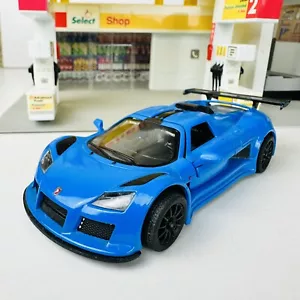 KINSMART 1:36 Scale 2010 Gumpert Apollo Sport Diecast Sports Car Model In Blue - Picture 1 of 5