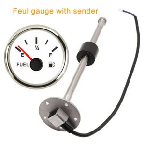 52mm Fuel Gas Level Gauge with Sender 0-90ohms 200mm Fuel Sensor Unit Waterproof - Picture 1 of 9