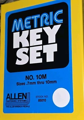 Allen Vintage 9 Key Metric  .7mm - 10mm No. 10M  USA 🇺🇸 NOS  - Image 1 of 4