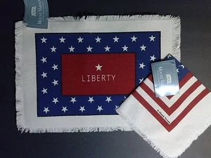 4 NWT Woven Placemats & Napkins - "LIBERTY" - Picture 1 of 1