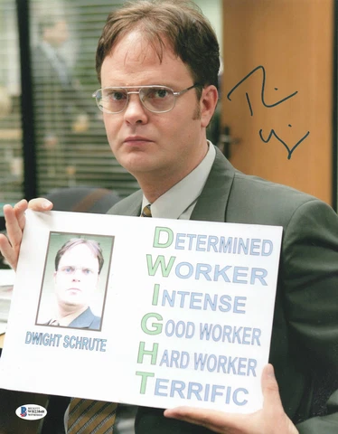 RAINN WILSON DWIGHT SCHRUTE SIGNED 'THE OFFICE' 11X14 PHOTO AUTO BECKETT BAS 20 Cover