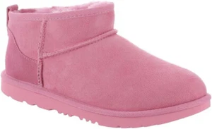 UGG Classic Ultra Mini Boots Big Girl's 4 EU 36 Pink Suede $119 NEW - Picture 1 of 8