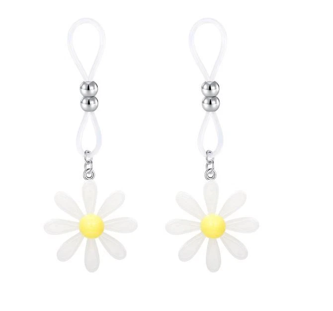 2 Piezas Anillos de Pezón Falsos Acero Inoxidable Clip Ajustable No Perforante Foto 1 de 1