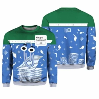 Свитер Clippy Happy Holidays Ugly Christmas BG - Изображение 1 из 2