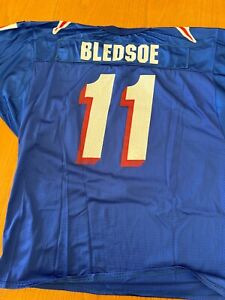 Drew Bledsoe Jersey Mens XL New England Patriots Wilson Made in USA Vintage