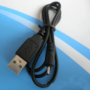 USB Male To Male 3.5mm Jack Female Connector Cable Cord 1.5M/4.9Ft Charge Black - Picture 1 of 11