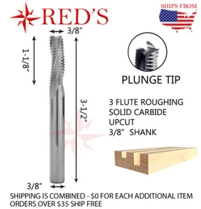 Tideway IND Vollhartmetall LC01953838118312R 3/8" DIA Schruppen Schaftfräser Router Bit - Bild 1 von 1