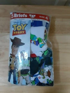 Toy Story by Disney Boys Briefs (5 Pair) Size 4 NEW WITH TAGS - Picture 1 of 2