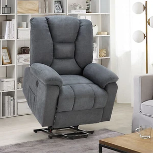 Electric Power Lift Recliner Chair Sofa for Elderly Heated Vibration Massage USB - Picture 1 of 40