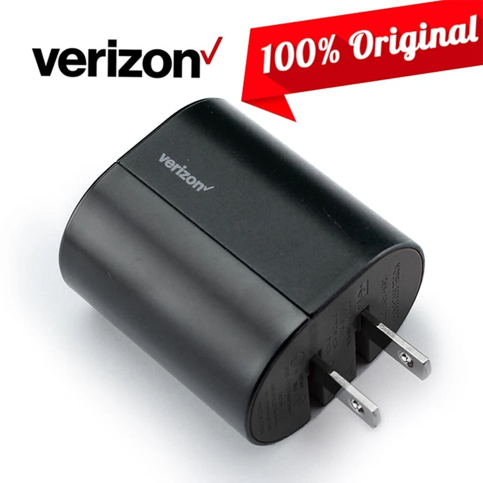 Adaptador carregador de parede USB original do fabricante Verizon LOGO 2.4A para tablet iPhone Galaxy - Imagem 1 de 4