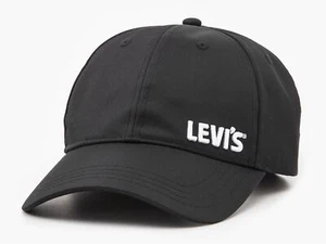 Levi's Mens Adjustable Curve Flexfit Cap ~ Gold Tab black - Picture 1 of 2