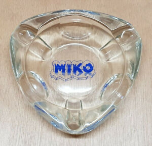 Antik x1 Aschenbecher aus Glas Werbung Miko ( St Dizier) Nr. 11 Frankreich