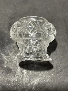 PREOWNED 1 5/8” TALL CRYSTAL CHANDELIER PRESSED GLASS DIAMOND COLUMN ,SLIPS 7/8” - Picture 1 of 12