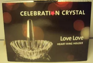 Soporte para anillo corazón amor cristal plomo celebración nuevo en paquete - Imagen 1 de 2
