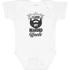Inktastic I Love My Bearded Uncle Baby Bodysuit Men Beards Tattoos Beard Fathers - Picture 1 of 12