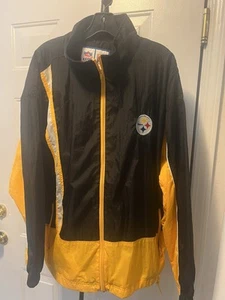 Chaqueta de nailon con cremallera completa Logo 7 Game Day NFL talla grande Pittsburgh Steelers - Imagen 1 de 5