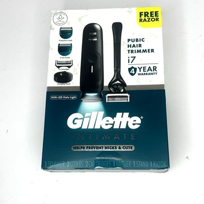 Gillette i7 Mens Intimate Body Grooming Kit with Pubic Hair Trimmer and Razor - Image 1 of 4