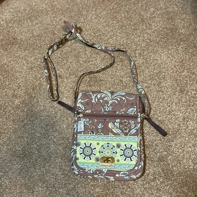 Bandolera MaggiB Chocolate Floral con Bloqueo Giratorio Foto 1 de 4