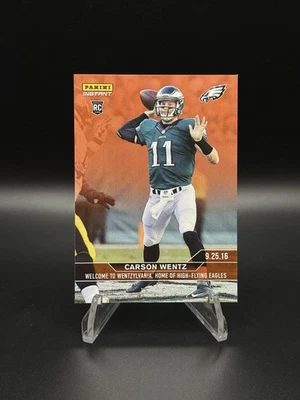 2016-17 Panini Instant NFL Carson Wentz #58 Rookie RC #/50 - Image 1 of 2