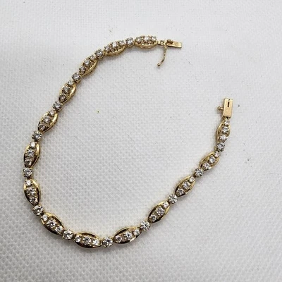 Pulsera Tenis Diaminique DQCZ Vintage 14k QVC Foto 1 de 4