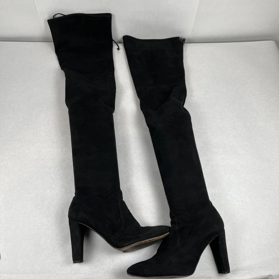 BOTAS HASTA EL MUSLO STUART WEITZMAN GAMUZA NEGRAS TALLA 9 Foto 1 de 4