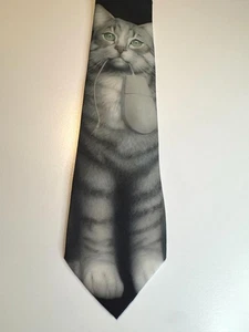 Ralph Marlin Cat & Computer Mouse Tie – Made in USA – Jason Zayas Design - Picture 1 of 9