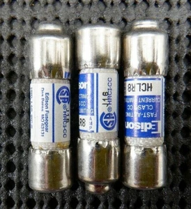 Edison HCLR8 8 Amp 600VAC Class CC Fast Acting Fuse KTK-R-8, KLK-008 - Lot of 3 - Picture 1 of 2