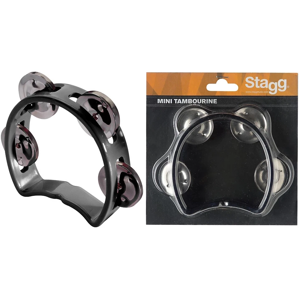 Stagg 4 Jingle Cutaway Tambourine Black - Image 1 of 1