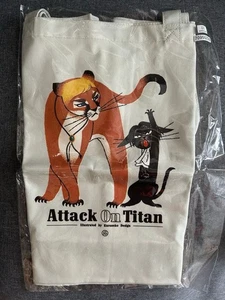 Attack on Titan Erwin & Levi Cat Tote Bag Black Cat Design nuova mai aperta - Foto 1 di 6