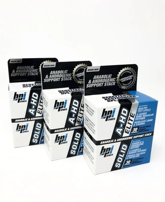 BPI Sports A-HD Elite/Solid Test Booster, 60 Ct - Paquete de 3 Foto 1 de 2
