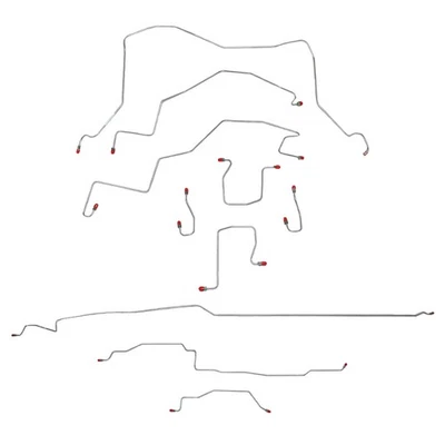 Líneas de freno completas para Dodge Ram 1500 98-01 plataforma de 6 ft cabina regular RWABS CBK0092SS-CPP Foto 1 de 4