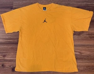 Air Jordan Jumpman Logo Center Logo T-Shirt Short Sleeve Yellow Men’s 3XL - Picture 1 of 5